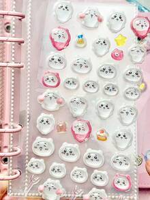 3D Embossed Cute Animal Stickers. The Appearance Is Simply Amazing! Soft And Adorable Cartoon Design, As Well As Delicate And Skin-Friendly Texture, Will Be Very Eye-Catching When Stuck On Backpacks Or Water Bottles. - Multicolor - View 13