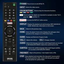 适用于索尼 Bravia 智能液晶 LED 高清电视的通用电视遥控器 RMT-TX100U - 黑色 - 查看 6