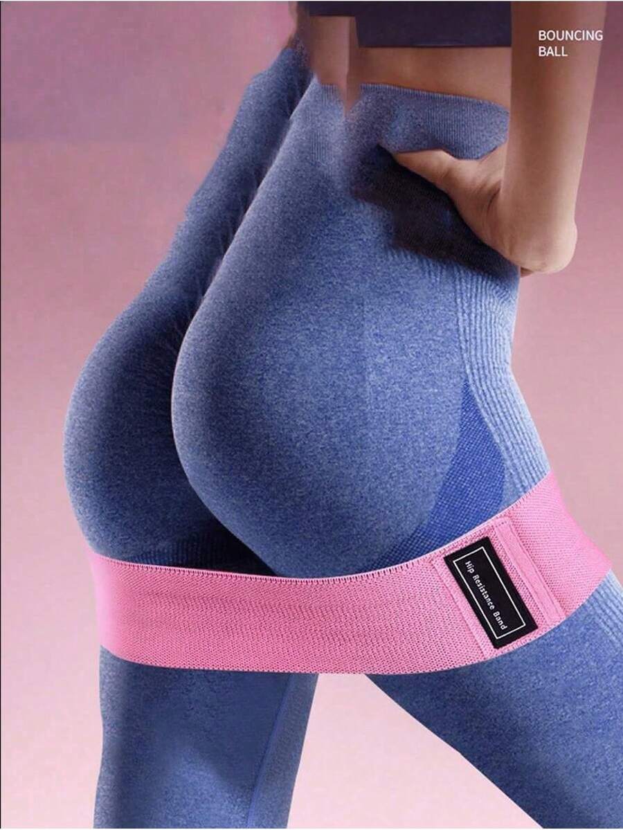 1pc Elastic Squat Resistance Band, Glute Activation Exercise Band, Unisex - Multicolor - View 1