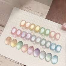 MIANEL 10ml 冬季新款江南猫眼凝胶指甲油，2026 新款冰晶透明玻璃珠指甲油，白色、粉色、红色、棕色可选，UV凝胶指甲油，适用于美甲沙龙和专业美甲艺术 - 彩色 - 查看 23