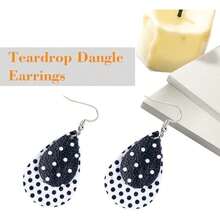 Polka Dot Earrings For Women, Festive Dangle Black And White Earring, For Various Festivals Celebration Party,  Polka Dot Dangle Fun Hook, For Jewelry Outfits Accessories - / - 查看 6