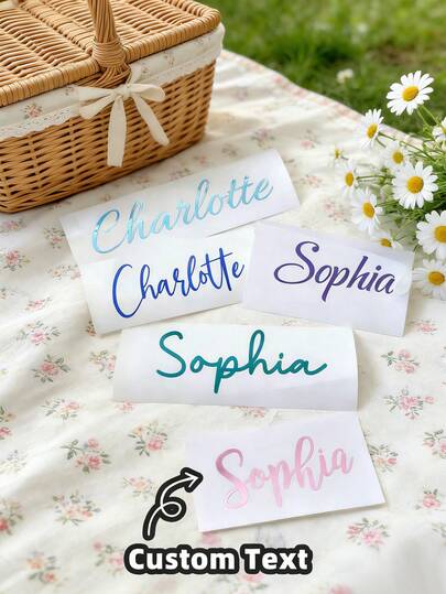 Customizable Letter Stickers, Provide Font And Color Options, Waterproof Glossy Self-Adhesive Labels Suitable For Water Bottles, Lunch Boxes, Glass Cups, Gift Boxes, Balloons, Party Favors, Wedding Decorations, Suitable For Her, Him, Girlfriend, Boyfriend, Wife, Husband, Bridesmaid, Student, Kids, Teens, Unique DIY Gifts For Valentine's Day, Birthday, Wedding, Back To School, Home And Office Organization