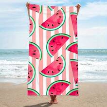 1-Piece Set, Microfiber, Pink Bow Pattern Beach Towel, Quick-Drying Microfiber, Strong Wrap-Around Design, Suitable For Beach And Pool Use. - A - View 9