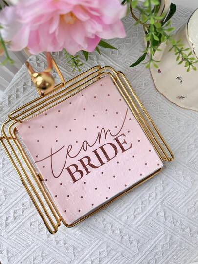 16pcs Letter Graphic Disposable Napkin, 33x33cm Paper Napkin For Party,Christmas