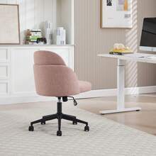 Chairus 1PC Office Chair, Fabric, Adjustable 360° Swivel, Casters - 粉色 - 查看 8