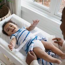 Ergonomic Waterproof Diaper Pad - Includes Waterproof Diaper Pad Liner And Safety Fastening Strap With Quick-Release Buckle - White - View 7