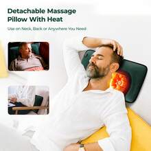 Full Body Massage Pad With Heating Function, Removable Massage Pad For Deep Tissue Pain Relief, 10 Vibration Motors And 9 Speed Settings, Relaxation At Home Or Office - EU C Type Plug(220-240V) - View 5