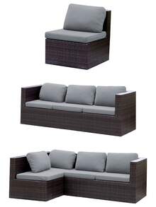 1pc High-Density Solid Color Milk Silk Outdoor Sofa Seat Cushion Cover, High Elasticity Removable Semi-Enclosed Sofa Cushion Cover, Suitable For Patio, Terrace, Garden Sofa - Light Grey - View 4
