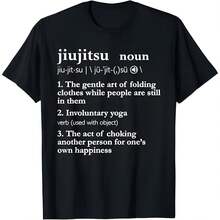 Brazilian Jiu Jitsu Funny Jiu Jitsu Definition BJJ Graphic T-Shirt - 黑色 - 查看 1