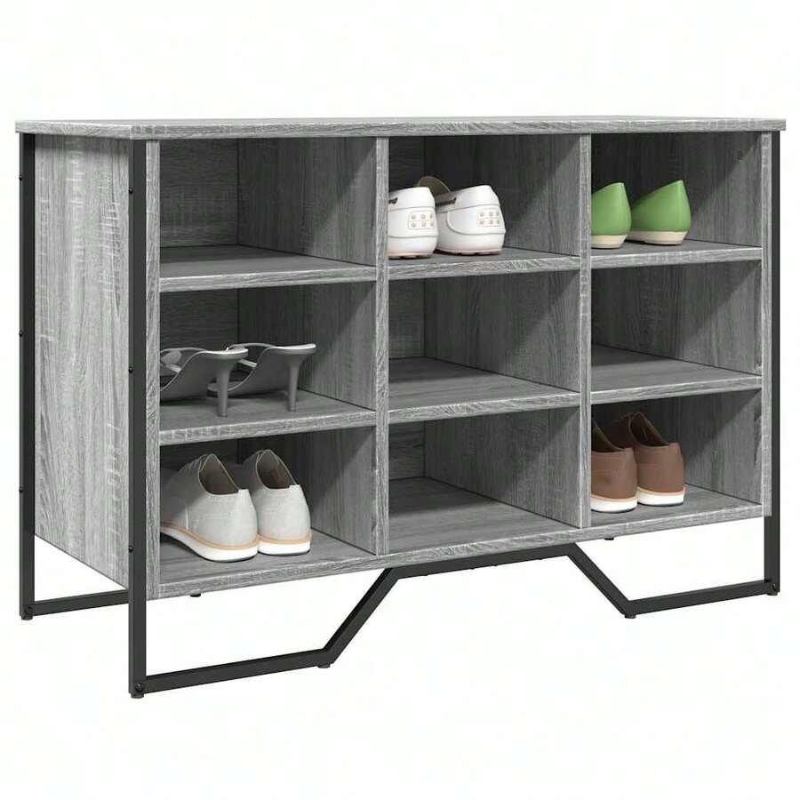 Zapatero de madera de ingeniería gris Sonoma 90x38x61,5 cm - Gris - Ver 1