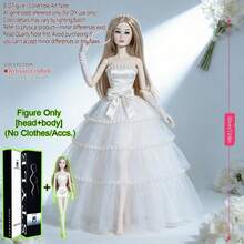 12.6英寸（1/6比例）BJD/MJD超模娃娃，12关节可动球形关节人偶，精致面部特征，光滑逼真的肌肤，收藏级工艺品，桌面摆件，节日纪念品，不含服装 - 只有娃娃,沒有衣服 - 查看 31