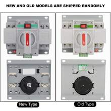 1pc 220V 63A 2P Mini Dual Power Automatic Transfer Switch Circuit Breaker - Gris - Ver 8