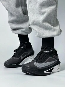 Giày chạy bộ Nike Zoom Fly 6 thoải mái, đa năng, chống trượt, hỗ trợ tốt, dành cho nam, màu đen xám. - Đen và xám - Xem 8