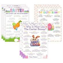 20pcs Who Wants To Revive The Easter Bunny, Easter Party Game, Family Gathering Game, Interactive Game Cards - Multicolor - View 2