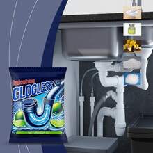 Bột thông cống siêu mạnh, chất thông cống nhanh chóng thích hợp cho bồn rửa nhà bếp, nhà vệ sinh và bồn tắm, hòa tan tóc và dầu mỡ tức thì, chất tẩy rửa bồn rửa và đường ống đa năng, thích hợp cho mọi trường hợp tắc nghẽn cống, hòa tan dầu mỡ và tóc cứng đầu trong nhà tắm và nhà bếp. - Bột - Xem 7