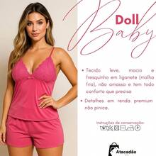 Comfortable Baby Doll Pajamas Without Padding, Short Doll With Lace And Liganete Fabric For Women - 查看 5
