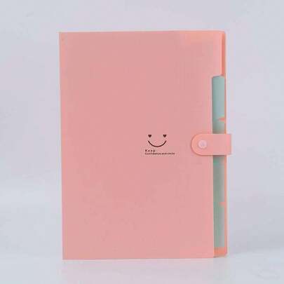 pasta de Arquivo A4 sanfonada colorida organizadora expansível de documentos 5 divisória