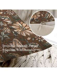 2件装春夏装饰花卉图案抱枕套，多种尺寸可选，家居装饰，客厅沙发靠垫套，理想的情人节礼物（送给他/她），沙发装饰，汽车座椅靠垫套 - 彩色 - 查看 8