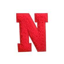 1/26 Pcs New Chenille Multicolor Letter A-Z Embroidery Patches, Iron-On/Sew-On DIY Decorative Appliques For Clothes, Dresses, Hats & Jeans - Red - View 25