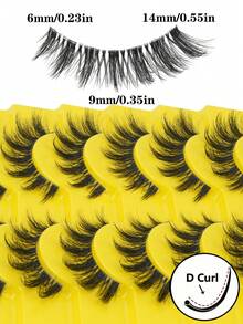 10对浓密3D多层DD卷度俄式浓密假睫毛，高卷度 - 濃密款 - 查看 4