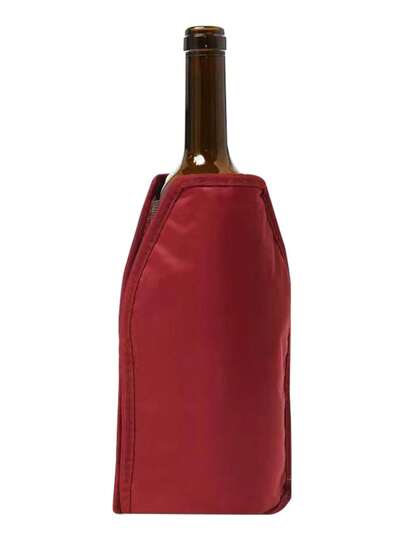 1个450克速冷凝胶尼龙葡萄酒冷却套，现代纯色长方形便携式可重复使用葡萄酒冷却袋，适用于派对、野餐和露营