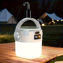 LiHangStar 1/2/4pcs Solar Powered Portable Lantern, LED Rechargeable Camping Light, Outdoor Hanging Lamp, Portable Design, Suitable For Tent, Hiking, Emergency, Rechargeable Camping Lantern - Solar Camping Lights - View 8