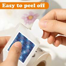 500PCS Snowflakes Stickers Roll Aesthetic Vinyl Stickers High Quality Stickers Decals Scrapbook, Journaling, Laptop, Bumper, Skateboard, Water Bottles, Computer, Phone Stickers Can Bring A Lot Of Fun To Your Life - Random Style - View 4