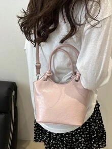 New Embossed Niche Fashion Personalized Handbag, High-End Commuter Versatile Women Shoulder Bag - Pink - View 2