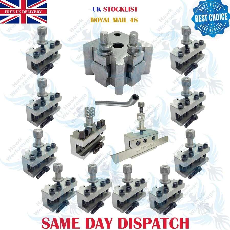 Quick Change Toolpost Set 13 Pcs Set T37 ML7 Lathe Center Height 90-115 - B - View 1