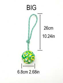 Juguete de pelota anudada duradera para mascotas, adecuado para perros pequeños, medianos y grandes, promueve el juego interactivo y el ejercicio - Multicolor - Ver 16
