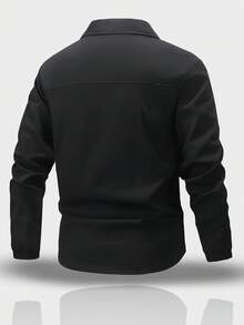 Áo khoác nam dáng suông nhiều túi, nhẹ, mỏng, thích hợp mặc ngoài trời, áo khoác công sở dày dặn, phù hợp làm quà tặng cho bạn trai, chồng, cha, thích hợp cho leo núi, du lịch, dã ngoại, họp mặt. Màu đen. - màu đen - Xem 6