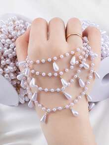 1米ABS仿珍珠水滴形流苏链，适用于项链、手链DIY首饰制作链条材料 - 珍珠鏈條 - 查看 8