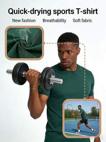 7 Pack Men'S Quick Dry Workout Gym T Shirts, Short Sleeve Active Running Athletic Tee Tops, Purchase And Receive One Additional Color For Free. Gifts For Boyfriend. Butfits For Men, Camiseta Para Hombre - Assorted 8-Piece Set - 查看 6