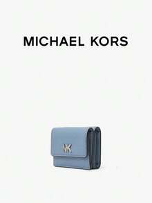 Michael Kors FACET Women's RFID Blocking Compact Slim Bifold Wallet - Baby Blue - View 3