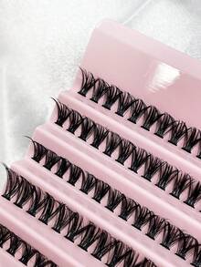 200 Pcs Lash Clusters Set 8-16mm DIY Lashes Extension Kit Individual Eyelash Extension Kit Full Set Lashes Kit Makeup Lash Clusters Kit - Black - View 2