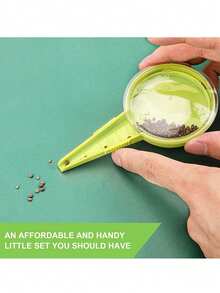 2件套可调节园艺播种器套装，5档手动播种器，适用于花卉和蔬菜，播种机，手持式园艺种植工具，播种，无需电池 - 多款 - 查看 6