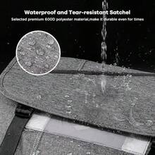 Bolsa de mensajero para mujer lona de 14 15.6 pulgadas maletín para computadora portátil mochila para hombre-022 - Gris - Ver 3