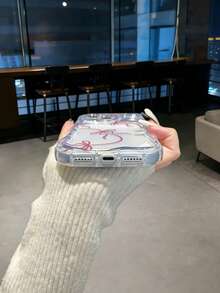 Cream Textured Wavy Edge Glossy Bowknot Painted Anti-Drop Phone Case Compatible With IPhone 17pro/17Air /17/17promax16/11/16pro/16plus/16promax/16e/15Promax/13/14/12/XS/XR/7G/8P, Compatible With Samsung Galaxy 11/12Pro/12/12X/13Pro/14Pro/15Pro/, Compatible With 10/9/Note9/12c/Note11pro/Note8Pro - Multicolor - View 6