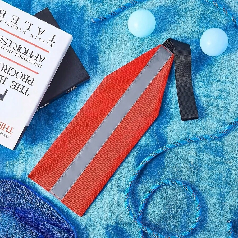 1pc Red Reflective Kayak Safety Flag, Car Travel Signal Flag, Diving Flag, Diver Down Flag For Diving And Towing - Multicolor - View 1