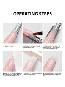XEIJAYI 6 Colors 100g UV LED Curing Nail Extension Gel, Crystal Nail Extension Gel For Home Salon DIY Nails - Multicolor - View 7