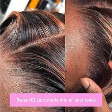 Ombre Lace Front Wig Human Hair 32 Inch 13x6 Highlight Wig Human Hair 200% Density Body Wave Lace Front Wigs Human Hair 1B/30 HD Lace Frontal Wig Glueless Wigs For Women - S1B/30 - 查看 3