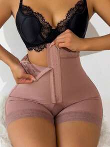 1 pieza Pantalones cortos moldeadores para mujer, pantalones cortos reductores de abdomen, bragas levantadoras de glúteos, ropa interior con cintura alta moldeadora, adecuados para varias ocasiones o deportes - Bronce - Ver 3