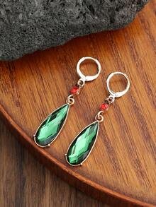 Pendientes de gota de cristal - Amarillo Oro - Ver 2