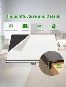 1pc Acrylic Cutting Board For Kitchen Countertop, Countertop Protective Mat, Kitchen Supplies, Large Transparent Cutting Board - Black - View 8