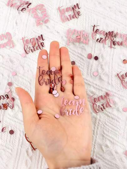 Rose Gold Bride Shower Party Metallic Foil Confetti, Rose Gold Bride Shower Decor, Suitable For Party, Baby Shower Decor, DIY Crafts, Wedding Table Decor