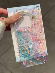 奢华 IMD 亮片渐变海洋元素彩绘防震手机壳，兼容 17 Pro/17 Air/17/17 Pro Max/16/11/16 Pro/16 Plus/16 Pro Max/16 e/15 Pro Max/13/14/12/XS/XR/7G/8P；奢华亮片渐变软硅胶防震手机壳，兼容 15 Pro Max；新款 14 防震手机壳，兼容 13/12/11/14/13/14 Pro Max Plus；简约软硅胶防震手机保护壳 - 彩色 - 查看 4