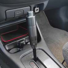 Perilla de palanca de cambios modificada automática, perilla de palanca de cambios de Metal, se adapta a la mayoría de los automóviles, mejora su automóvil con botón pulsador ZNM2 - Gris - Ver 2