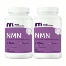 Complejo de NMN de 1000 mg sin relleno - Precursor de suplemento NAD+ 10 en 1 - 1 botella - Ver 5