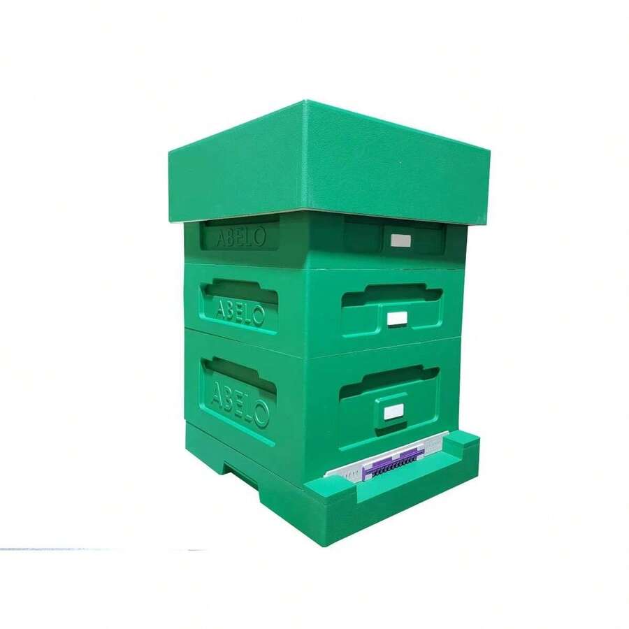 National Poly Hive With Deep Roof Green - A - View 1