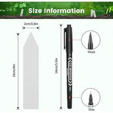 100 Pcs 4 Inch Plastic Plant Labels Pot Markers Nursery Garden Stakes Tags White Gardening Plant Identification Labels - White - View 3